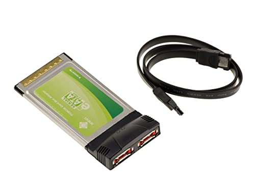 Kalea-Informatique Scheda Esata A 2 Porte Pcmcia Cardbus 32 Bit Con Chipset Initio Inic 1620Ta2. Fornita Con Cavo Esata