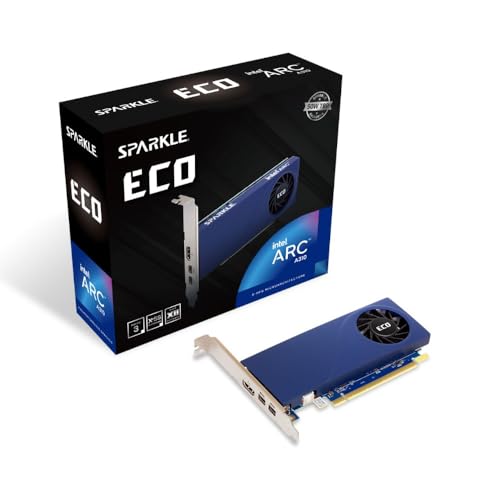 Sparkle Intel Arc A310 Eco, 4Gb Gddr6, 50W Tbp, Basso Profilo, Ventola Singola, Slot Singolo, Hdmi X1, Mini Displayport X2, Sa310L-4G