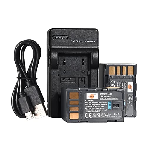 Dste Bn-Vf823 Li-Ion Batteria (2-Pacco) E Caricabatterie Usb Per Jvc Gz-Mg230 Gz-Mg255 Gz-Mg275 Gz-Mg330 Gz-Mg335 Gz-Mg340 Gz-Mg360 Gz-Mg365 Gz-Mg430