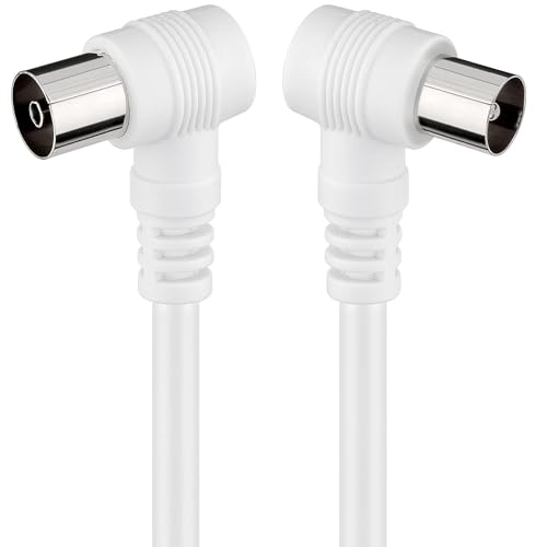 Cablepelado Cavo Antenna Tv Maschio Femmina, Cavo Coassiale Antenna Tv, Cavo Antenna Tv 90° Ad Angolo, Cavo Tv, Decoder, Hdtv, Dvb-T2, Dvb-C, Dvb-S, T