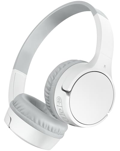 Belkin Soundform Mini Cuffie Wireless Per Bambini Con Microfono, 30 Ore Di Riproduzione, Adesivi Divertenti, Headset Over-Ear Per Didattica Online, Sc