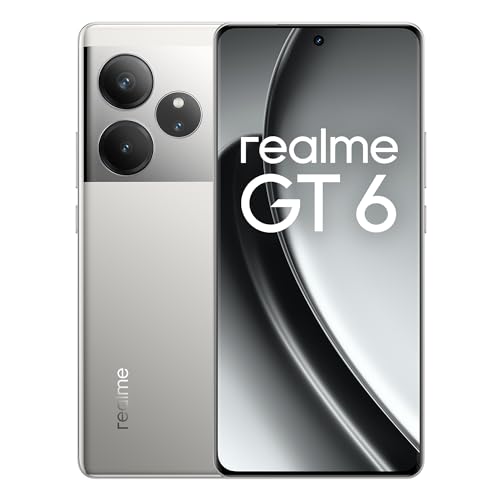Realme Gt6 Smartphone 5G 16+512 Gb, Snapdragon 8S Gen 3 Chipset, 6000Nit Ultra Bright Display, Sony Lyt-808 Ois Camera, 120W Supervooc Charge, 5500Mah