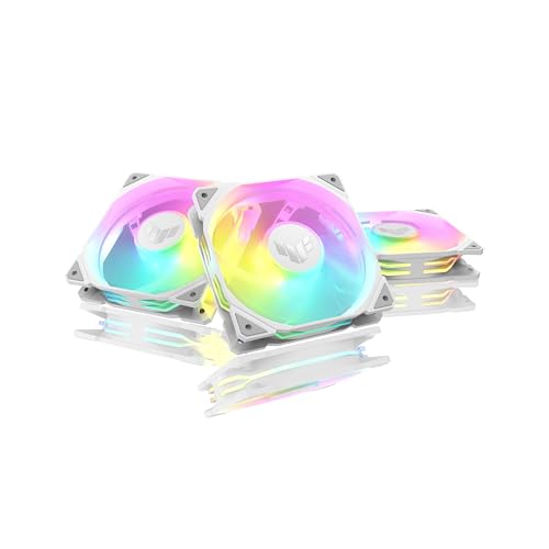 Asus Tuf Gaming Tr120 Fan Argb Reverse White 3 In 1 Ventole Case A Pale Invertite Spessore 28 Mm, Pressione Statica 3,3 Mm H2O E Flusso D'Aria Elevato