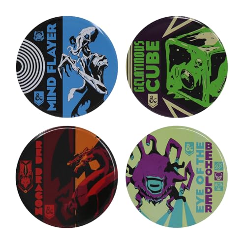 Dungeons & Dragons - Set De 4 Dessous De Verre Monstres En Métal