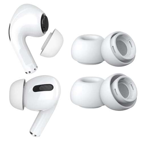 Mmobiel 2 Paia Auricolari Di Ricambio Per Airpods Pro Gen 1&2 Gommini In Silicone Con Foro Di Riduzione Del Rumore, Box Stoccaggio Portatile E Adatto 