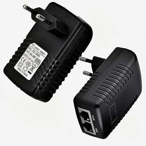 Iniettore Poe 12V 1A Adattatore Iniettore Poe 12W Rj45 Doppia Porta Di Rete Adattatore Iniettore Poe Adattatore Alimentazione Ethernet Adattatore Eu P