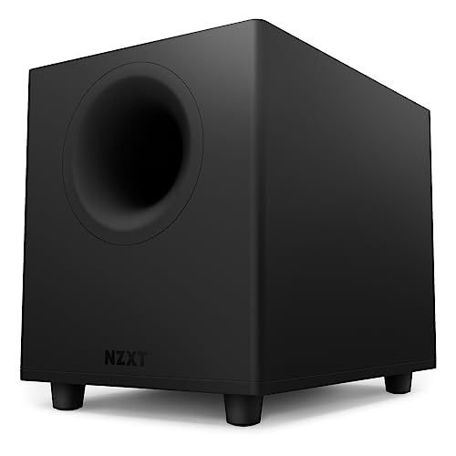 Nzxt Relay Subwoofer Da Scrivania Per Gioco Su Pc - Ap-Sub80-Eu - 140 Watt - Bassi Profondi E Potenti - Driver Rivolto In Basso Da 6,5 Pollici - Manop