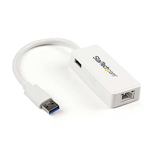 Startech.Com Adatattore Usb 3.0 A Ethernet Gigabit Nic Con Porta Usb, Bianco