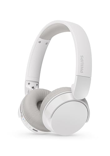 Philips Tah3209Wh Cuffie On-Ear Wireless Bluetooth Leggere Con Isolamento Acustico Passivo - 25 Ore Di Riproduzione, Suono Naturale, Chiamate Chiare,