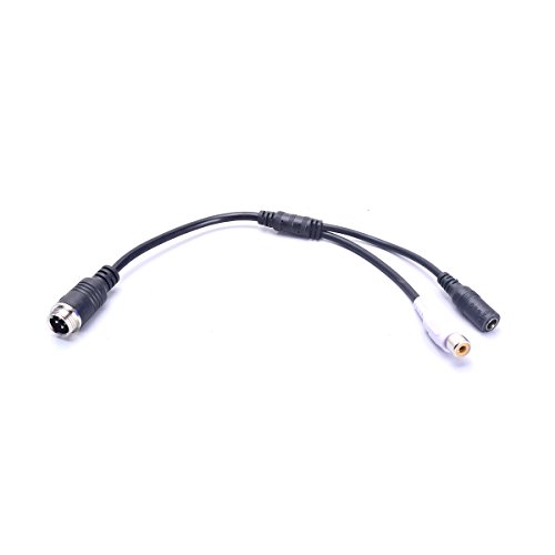 Cocar 4-Pin Maschio A Rca Adattatore S-Video Impermeabile 4 Pin A Rca (A / V) Wire Adattatore, 4-Pin A Rca Adattatore Monitor / Telecamera