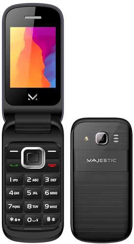 Majestic Lucky 95 – Telefono Gsm Dual Sim A Flip, Display A Colori 2.4”, Fotocamera, Riproduzione Files Multimediali, Wireless Audio, Nero