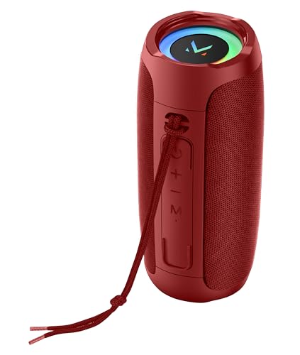 Majestic Flash - Speaker Bluetooth Luci Led Multicolore, Ingressi Usb/Microsd/Aux, Batteria Ricaricabile, Funzione Tws, Rosso