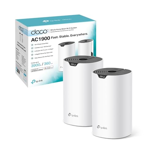 Tp-Link Deco S1900(2-Pack) Router Wifi Mesh Ac1900Mbps, Router E Ripetitore, Controllo Parental, Compatibile Con Amazon Alexa, 2 Pezzi Con Copertura F