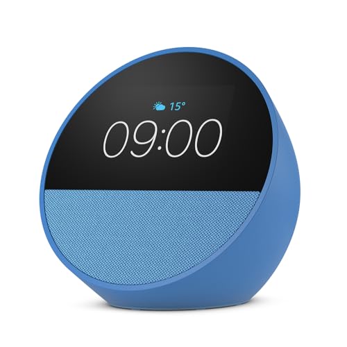 Nuovo Amazon Echo Spot (Modello 2024) | Sveglia Intelligente Con Audio Di Qualità E Alexa | Blu
