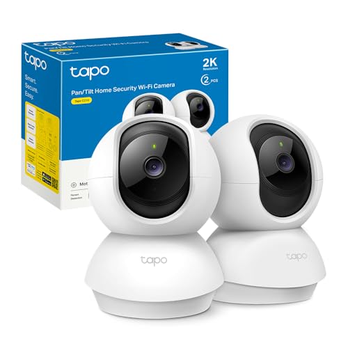 Tp-Link Tapo C210P2 Telecamera Wi-Fi Interno 2K(3Mp), Videocamera Sorveglianza, Visione Notturna, Notifiche In Tempo Real, Microsd Fino A 256Gb, Alexa