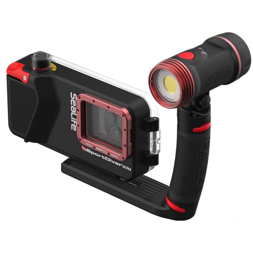Sealife Custodia Ultra Grande Per Smartphone E Drago Marino, Luce Da 2500 Lumen, Impermeabile, Controlli Di Accesso Alla Fotocamera, Allarmi Per Perdi