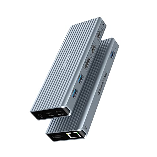 Qhou Docking Station Per Laptop, 11 In 1, Docking Station Usb C Con Due Uscite Video 4K@60Hz, Due Monitor, 3 Usb 3.1 10 Gbps, 2 Hdmi, Gigabit Ethernet