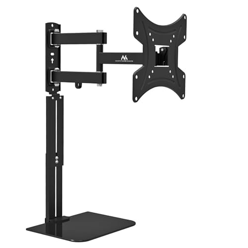 Maclean Supporto Tv Con Ripiano Dvd Regolabile, Vesa 200X200, 23"-43", 25Kg, Mc-771A, Compatibile Con Tv Led, Lcd, Oled, Qled