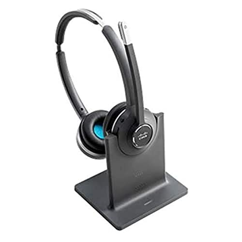 Cisco Headset 561 - Cuffie Dect Biaurali Wireless Con Base Standard Per Usa E Canada, Colore Antracite, Un Anno Di Garanzia Limitata (Cp-Hs-Wl-562-S-E
