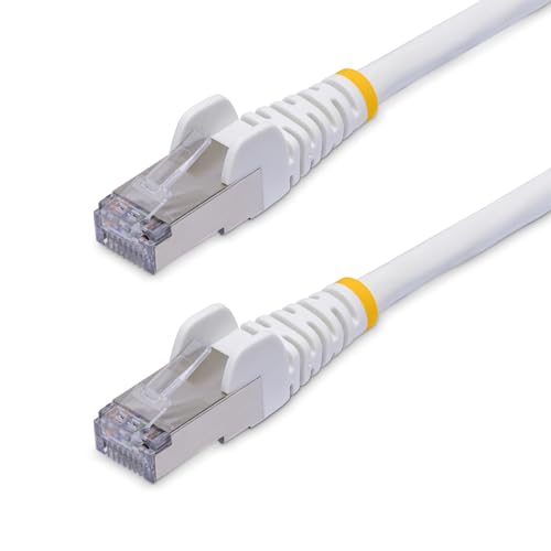 Startech.Com Cavo Ethernet Cat8 Bianco Da 15M, Snagless Rj45, 25G/40G, 2000Mhz, 100W Poe++, Cavo Lan S/Ftp Lszh, 26Awg Rame Puro