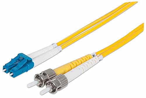 Intellinet 750011 - Cavo Ottico In Fibra Ottica Lwl Duplex Lc/St (9/125) Os2, 2 M, Colore: Giallo