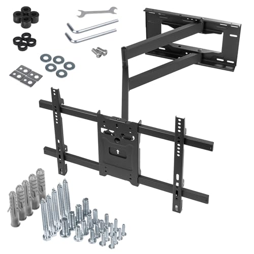 Maclean Supporto Tv Da Parete, Vesa Max 600X400, 37-70", 45 Kg, Braccio Lungo 915 Mm, Distana Regolabile Dalla Parete, Mc-985