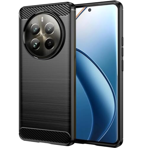 Tumundosmartphone Custodia Gel Tpu Tipo Carbon Nero Per Realme 12 Pro 5G / 12 Pro Plus 5G