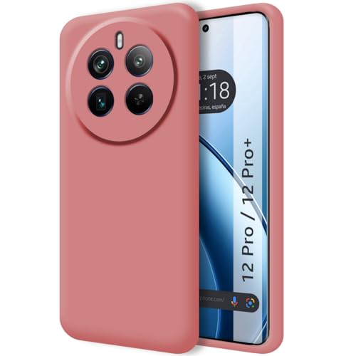Tumundosmartphone Custodia In Silicone Liquido Ultra Morbido Per Realme 12 Pro 5G / 12 Pro Plus 5G Colore Rosa