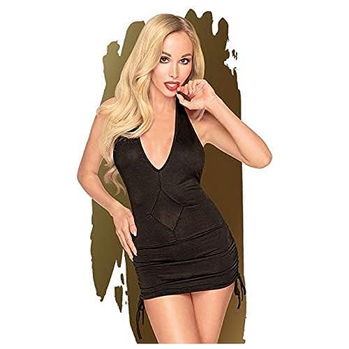 Penthouse, Mini Abito, Abito, Diverse Taglie, Lingerie, Earth-Shaker', 2 Pezzi, Nero, Taglia: L/Xl