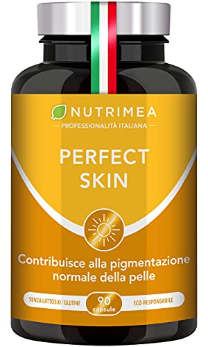 Perfect Skin Nutrimea | Abbronzatura Forte E Duratura | Integratore Di Betacarotene, Licopene, Bardana E Rame | Protezione Della Pelle | 90 Capsule |