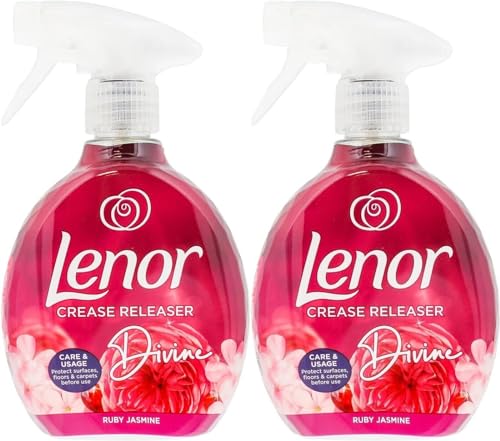 Lenor Crease Release Divine Ruby Jasmine 2 X 500Ml Rimuove Pieghe Ferro