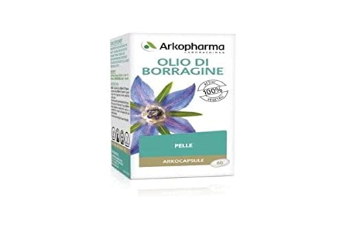 Arkopharma Olio Borragine Bio Integratore Per La Pelle Arkocapsule, 60 Capsule