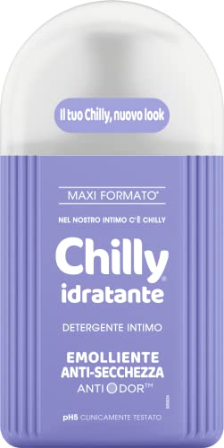 Chilly, Detergente Intimo Idratante, Emolliente Contro La Secchezza Intima, Con Anti-Odor, Per L'Igiene Intima, Arricchito Con Glicerina Dalle Proprie