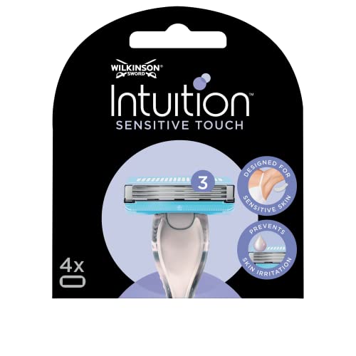 Wilkinson Sword Intuition Sensitive Touch - Blister Testine Di Ricarica X4 - Ricarica Per Rasoio Trilama Per Donna - Compatibile Con Rasoio Intuition