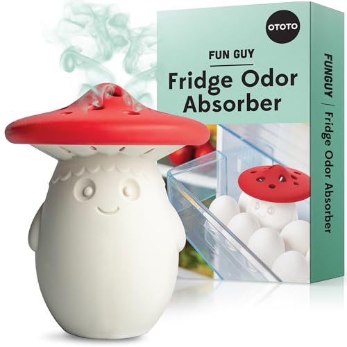 Ototo Fun Guy, Deodorante Per Frigorifero Per Alimenti, Per Eliminare Gli Odori Del Frigorifero, Lavabile In Lavastoviglie E Senza Bpa, 7 X 7 X 8,6 Cm