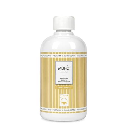 Muhà | Profuma Bucato Concentrato, Fragranza Sweet Vanilla Ideale Per Lavatrice O Lavaggio A Mano, Profumazione A Lunga Durata, Formato Da 400Ml