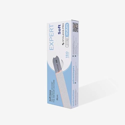 Staleks Pro Ricambio Per Pellicole Minerali Con Schiuma "Papmam" Per Base Diritta Expert Carta Ecologica 25 Pezzi (Grana 150)