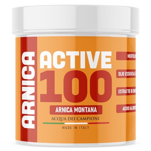 Active 100 Crema Arnica Per Cavalli Uso Umano Extra Forte 600 Ml, Pomata Rinfrescante Per Massaggi Locali Muscoli E Articolazioni, 100% Naturale, Form