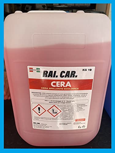 Mafo Cera Auto Tanica 10Kg Lavaggio A Mano Liquida Lucidante Rosa Profumato