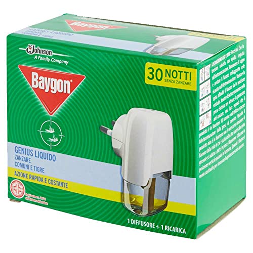 Baygon Genius Zanzare Protezione Liquido 30 Nottti + Ricarica