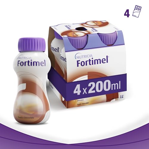 Fortimel, Alimento A Fini Medici Speciali Normocalorico E Iperproteico, Per Il Trattamento Della Malnutrizione Proteica, Gusto Cioccolato - 4 Bottigli