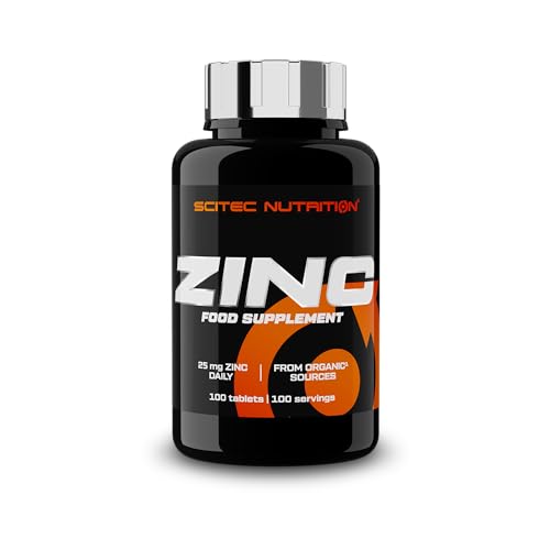 Scitec Nutrition Zinc | Da Zinco Gluconato E Zinco Bisglicinato | Fonti Biologiche | 25 Mg Di Zinco Per Dose, 100 Compresse