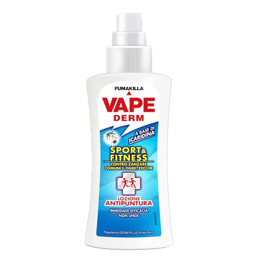 Vape Derm Sport E Fitness Lozione Antipuntura Contro Zanzare E Zecche 100 Ml