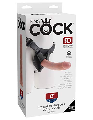 Pipedream King Cock Strap-On Harness - With 8 Pollici Skin - 1 Prodotto