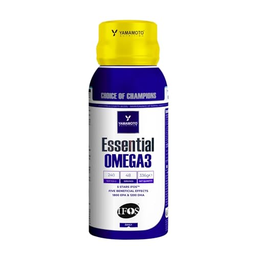 Yamamoto Nutrition Essential Omega-3 Ifos 240 Softgels, Integratore Alimentare A Base Di Olio Di Pesce Ricco Di Epa E Dha
