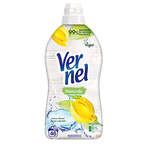Vernel Naturals Peonia, Ammorbidente Lavatrice Profumato, 99% Ingredienti Di Origine Naturale, Senza Siliconi E Coloranti, Confezione Da 1,15 Litri, 4