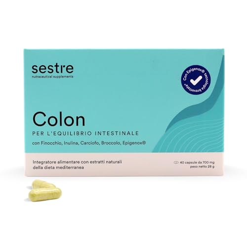 Sestre Colon, Integratore Per L'Equilibrio Intestinale, Regolarizza La Flora Batterica E Contrasta La Stitichezza, Con Estratti Naturali Della Dieta M