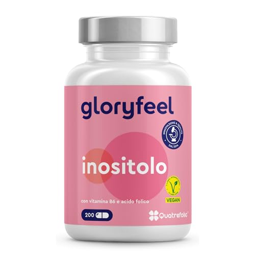 Inositolo Integratore, Con Acido Folico Quatrefolic®, Vitamina B6, 2000Mg Di Inositolo Per Dose, Integratore Per Il Benessere Femminile E La Crescita