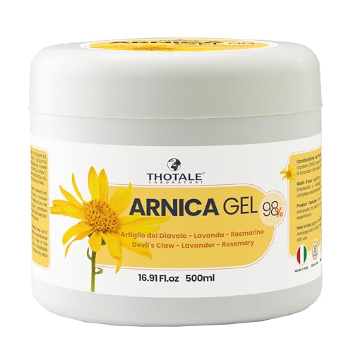 Arnica Gel Extra Forte 98% E Artiglio Del Diavolo 500 Ml Per Cavalli Uso Umano, Crema Riscaldante Muscoli Sportiva E Articolazioni, Crema Made In Ital