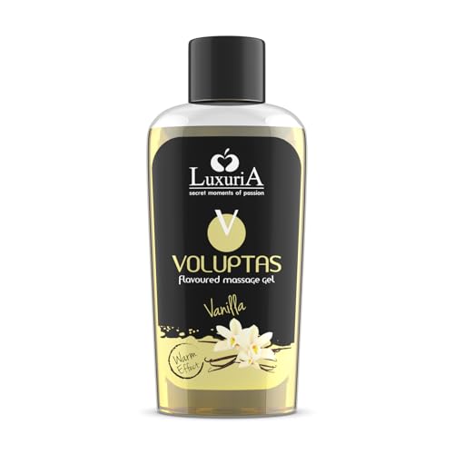 Intimateline | Voluptas Vanilla - Gel Massaggio Commestibile, Gel Stimolante Effetto Caldo Per Tutto Il Corpo, Azione Idratante E Addolcente, Gusto Va